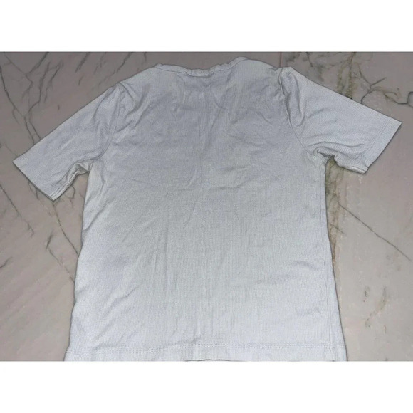 ACNE STUDIOS Embroidered Crop Tee in Ice Blue Small New Tshirt Blouse Womens - Picture 7 of 9